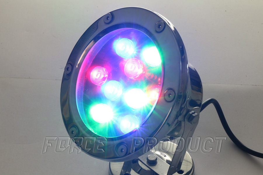 โคมไฟใต้น้ำ LED 9วัตต์ RGB สลับสี